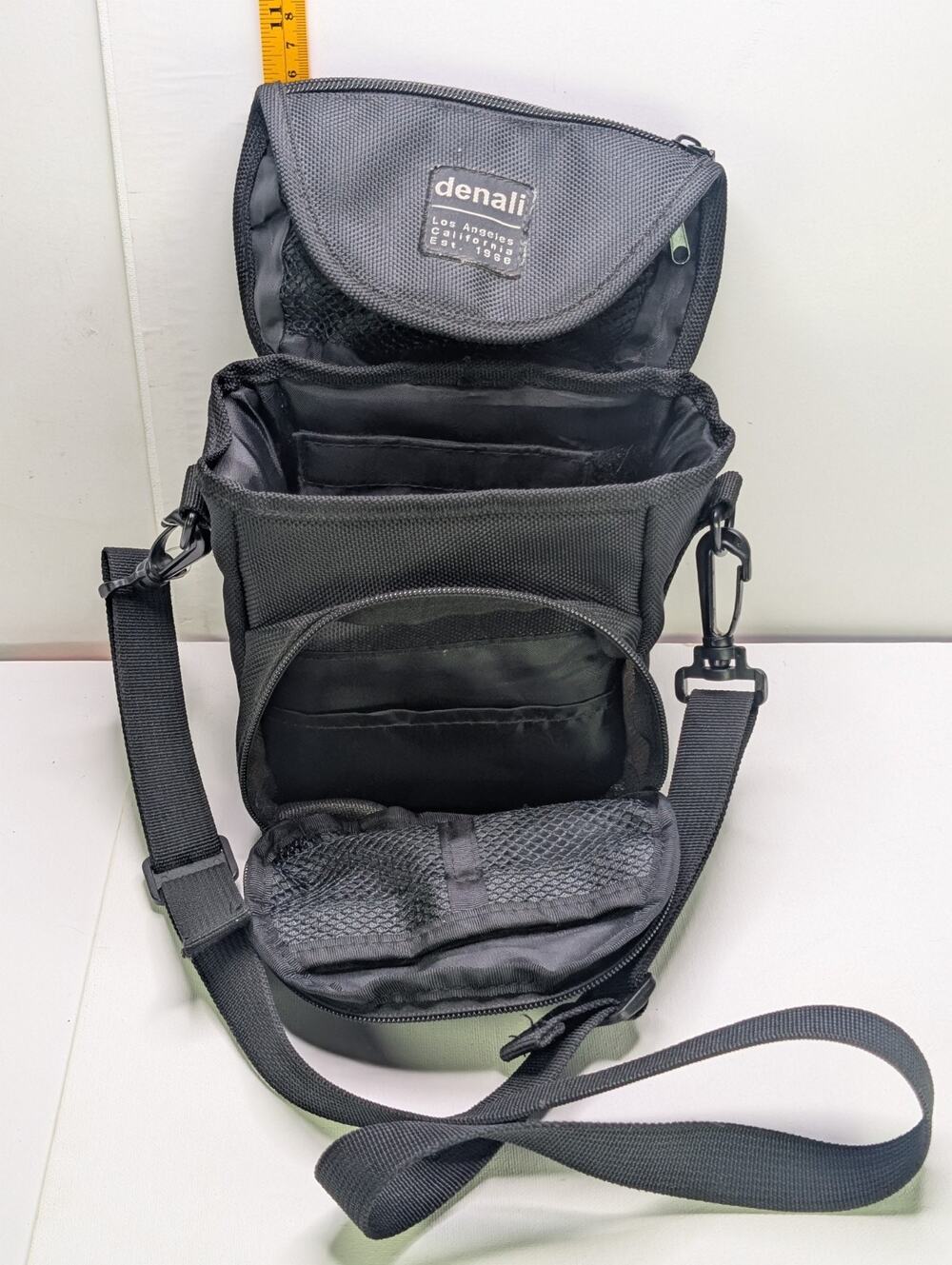Denali Camera Bag Black Padded Shoulder Carry Case Adjustable Strap Multi Pocket